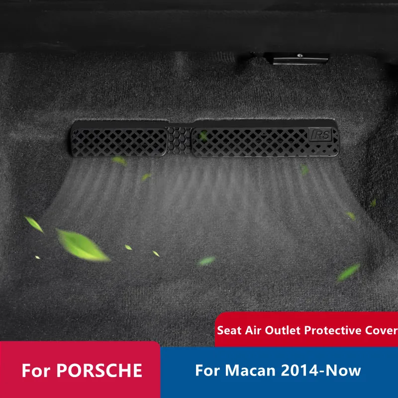 

Car Flooring Air Vent Cover for Porsche Macan Under the Car Seat Air Outlet Dust Filter Protective Dustproof Interior Trim Black