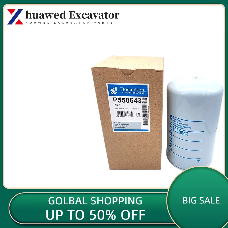 

Donaldson Original Filter P550643 Fuel Filter Suitable for Various Excavator Filter Elements Authentic