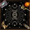 Bohemian Moon Phase Tarot Tablecloth Altar Cloth Divination Decoration Black Starry Sky Moon Witchcraft Tarot Card Table Cloth 6