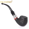 briar wood tobacco pipe 9mm pipe channel solid wood pipe curved handle acrylic pipe mouth Father's Day gift Peterson SYSTEM Pipe 1
