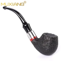 briar wood tobacco pipe 9mm pipe channel solid wood pipe curved handle acrylic pipe mouth Father's Day gift Peterson SYSTEM Pipe 1