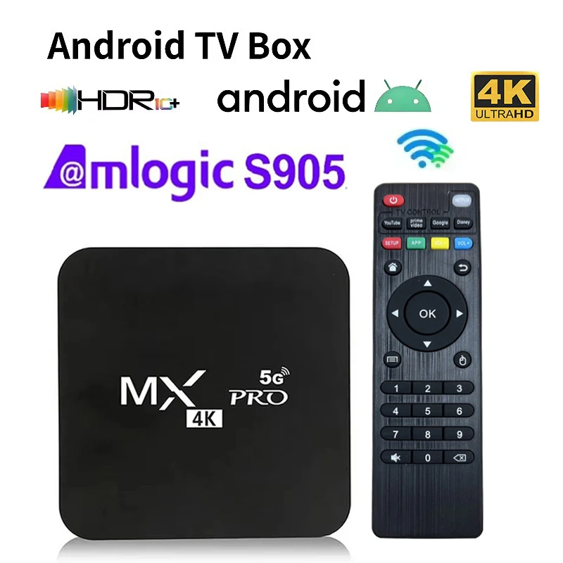 MX-Pro Smart TV Box 4K HD Android 11 Amlogic S905 Quad-Core 4G WiFi Original Media Player Home Theater Set Top Box IPTV foto 1