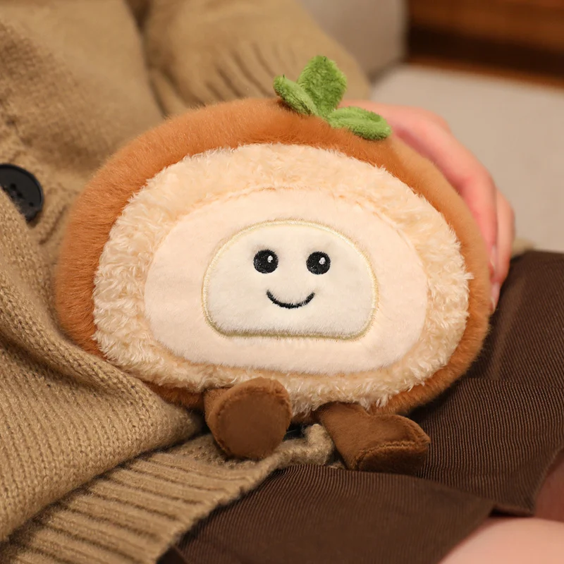 Hot Kawaii Smile Swiss Roll Plush Toys Soft Stuffed Cartoon Dessert Doll Delicate Mini Desktop Decor Lovely Gift To Girlfriend