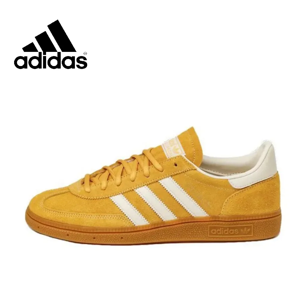 thumbnail image 1 of Pantalones cortos de tabla de corte bajo para hombre y mujer Adidas Original HANDBALL SPEZIAL LOW, color beige y gris, zapatos casuales a juego, 1 of 5