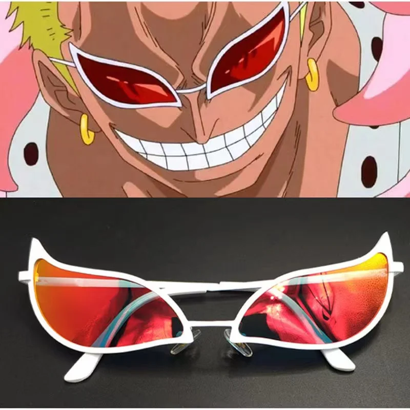 Limited Anime One Piece Donquixote Doflamingo Joker Óculos de Sol Masculino  Feminino Cosplay Acessórios Óculos 3 Cores