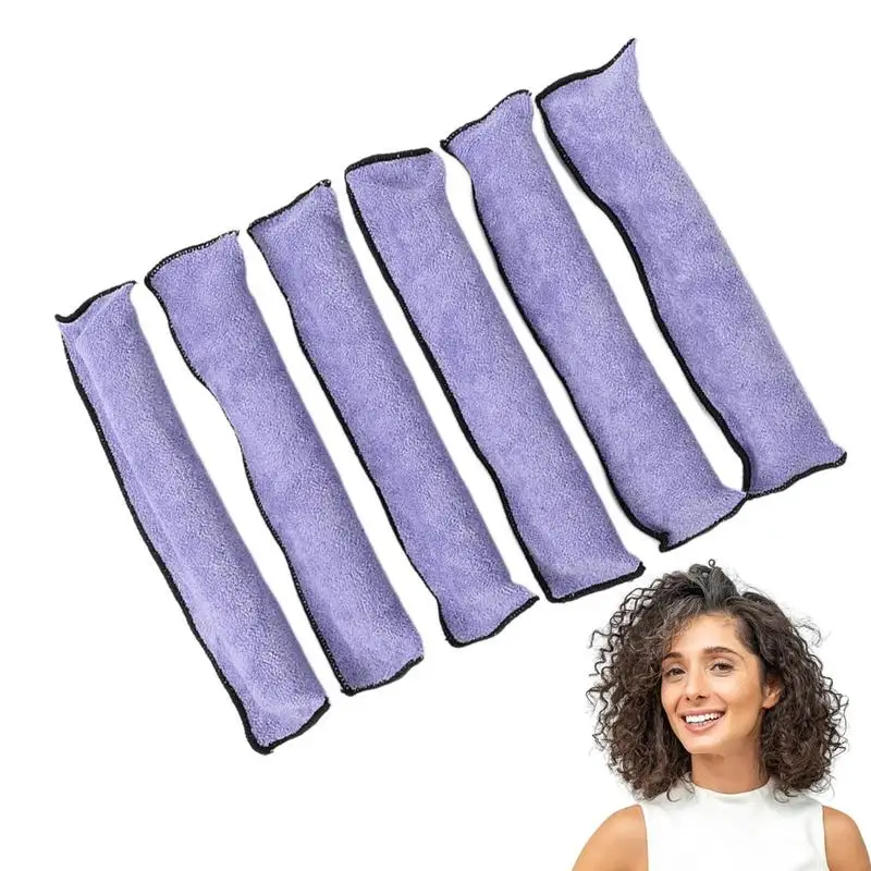 

Hair Soft Overnight Hair Rollers 6Pcs Hair Curlers For Kids Thick Hair Pillow Cloth Hair Rollers Large Long Sleep In Hair