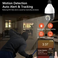 Tuya E27 ampoule 5G WiFi caméra extérieure 2K 5MP PTZ IP caméra de sécurité suivi humain couleur Vision nocturne Surveillance sans fil 5