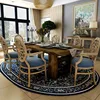 Living Room Carpets European Pastoral Style Oval Bedroom Bedside Rug Flower Printed Cloakroom Plush Floor Mats Alfombra Ковер 러그 3
