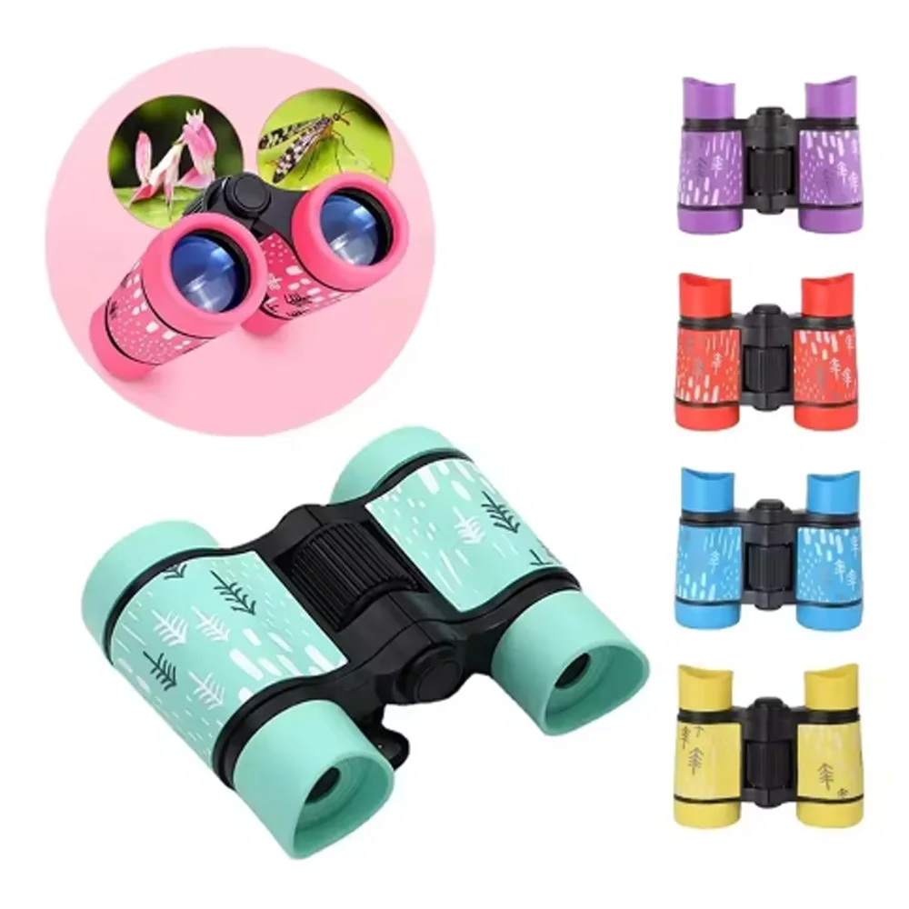 4X30mm Kids Binocular Telescope Children Educational Learning Telescope Bird Watching Folding Optics