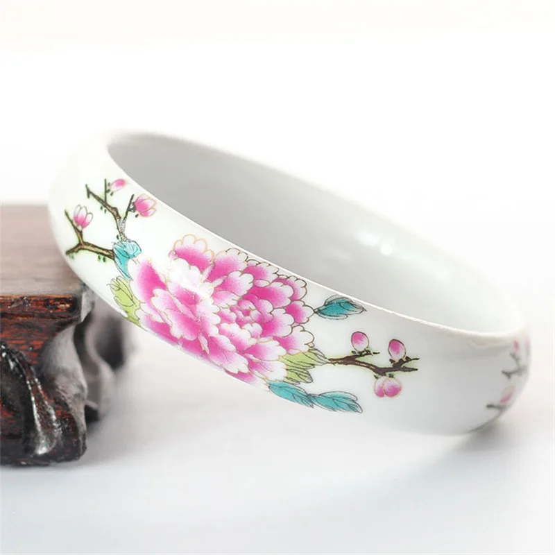 Chinese Antique Blue and White Porcelain Bangle Classic Ethnic