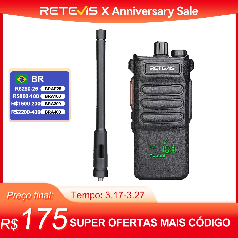 10W Long Range Walkie-talkie Retevis RT86