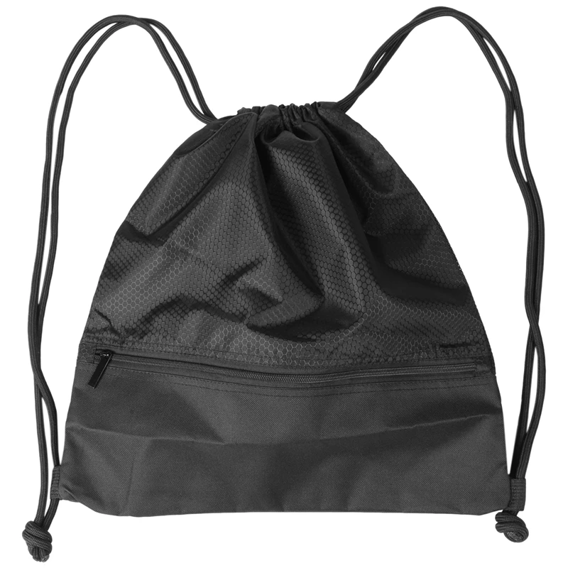 

Outdoor Women Men Nylon Black Ultralight Backpack Football Basketball Bag String Drawstring Hunting Hiking Gym Sport Bags