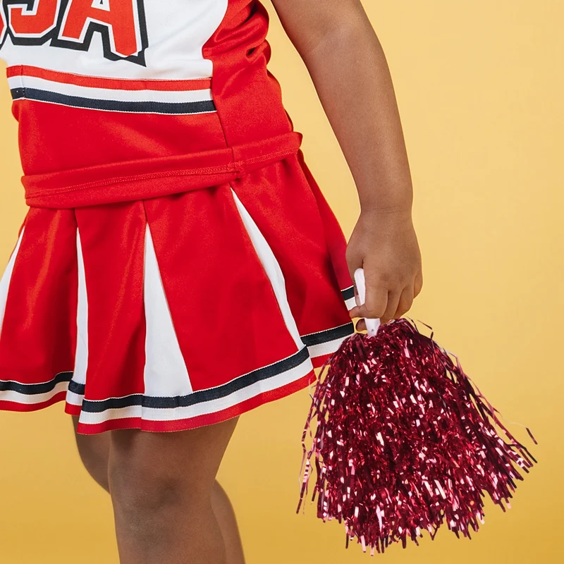 AA79 New 24Pcs Cheerleading Pom Poms Metallic Foil Cheer Pom Poms With Plastic Handle For Adults Kids Cheerleaders Party