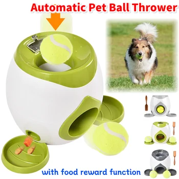 Lanciatore automatico di palline per cani Macchina per ricompensa alimentare da tennis per cani Macchina per palline da tennis per cani Alimentatore lento per cani di piccola e media taglia