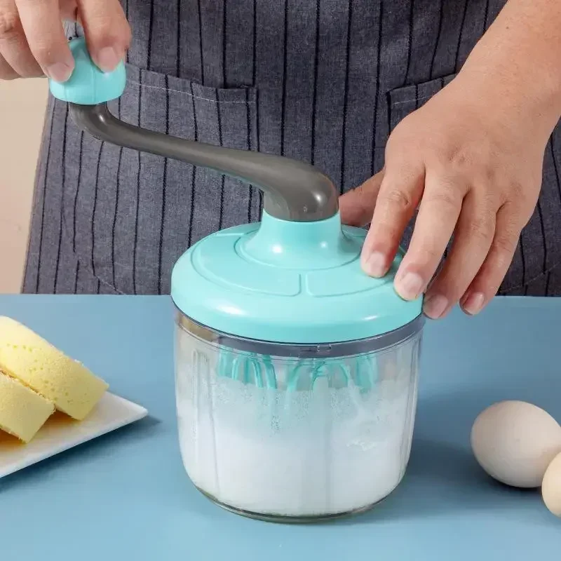 WHDPETS Manual Egg Whisk &Separators Plastic Hand Crank Push Egg Blender  Kitchen Versatile Tool For Egg Beater Milk Frother - AliExpress