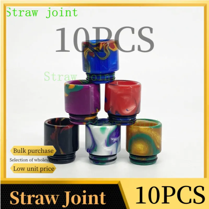 

10pcs 810 Random Color Resin Straw Joint