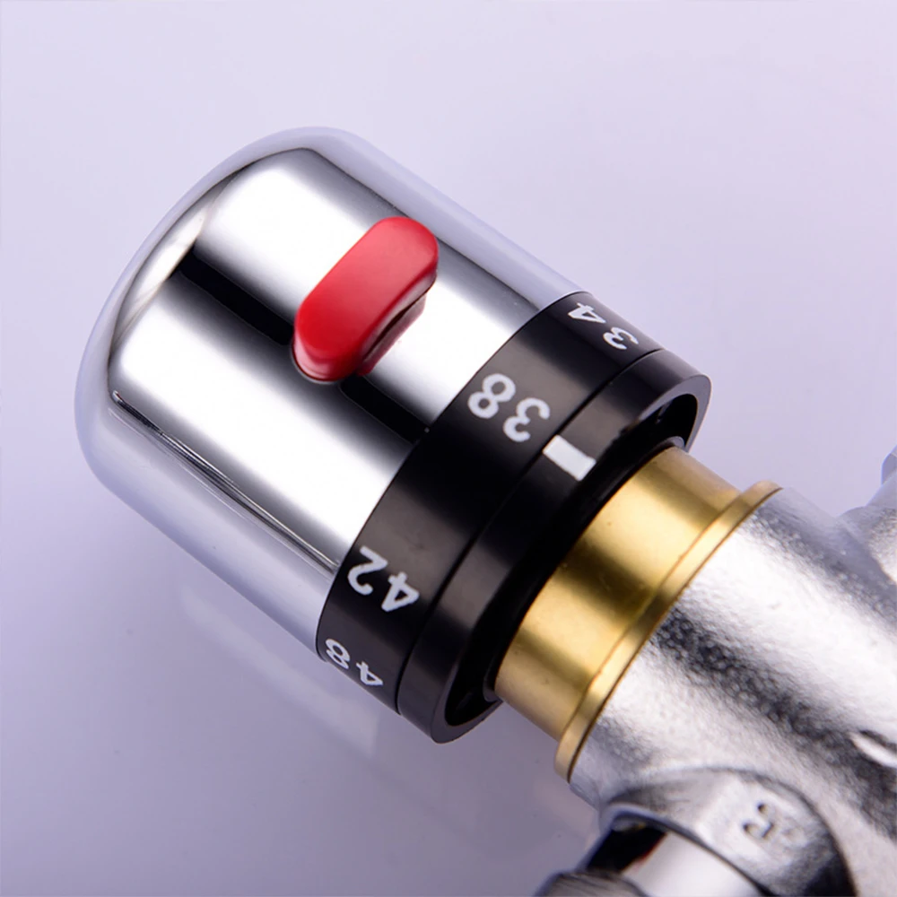 SKOWLL Thermostatic Mixing Valve Basin Thermostatic Mixing Valve for Bathroom Washroom Kitchen Wash PX-1, Chrome
