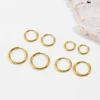 4pair/Lot 6/8/10/12mm Stainless Steel Round Circle Hoop Earrings for Women Gold Color Tiny Helix Hoops Ear Piercing Loop Ring 5
