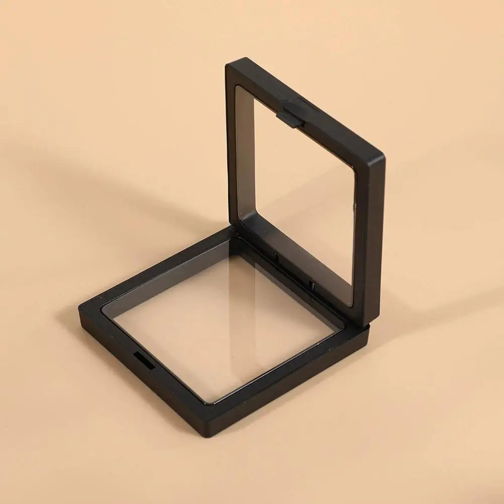 Floating Frame 3D Display Jewelry Box Suspension Storage PE Film Antioxidation Organizer Floating Flexi Frames Jewelry Holder