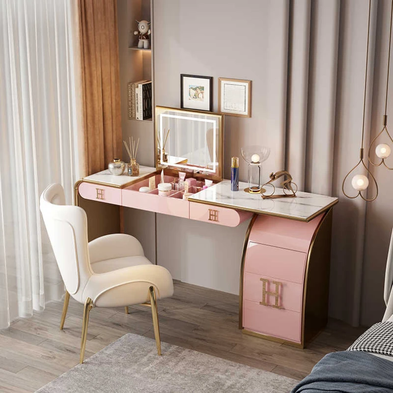 

Design Modern Dressing Table Drawers Girls Women Makeup Dressing Table Mirror Luxury Coiffeuse Enfant Fille Furniture Bedroom