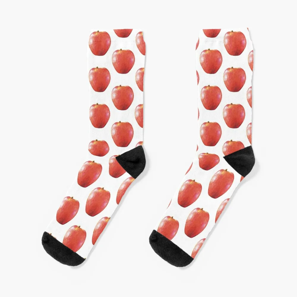 apple juice box socks short socks funny gift socks woman men s Juicy Red Apple Socks Stockings Compression