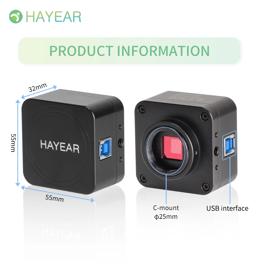 헤이어 8MP USB 카메라 HD  센서 IMX 현미경 카메라 UVC USB 측정 전자 디지털 아이피스 PCB 수리용