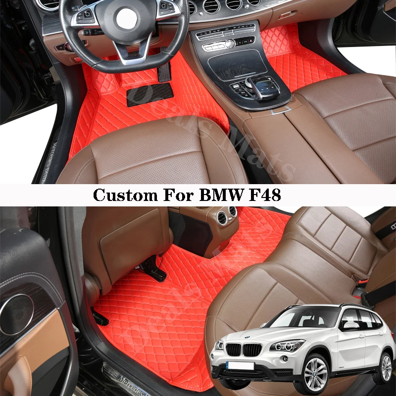 

Car Floor Mats For Bmw X1 F48 Leather For All Seasons Waterproof Rugs Custom Carpet Accessories