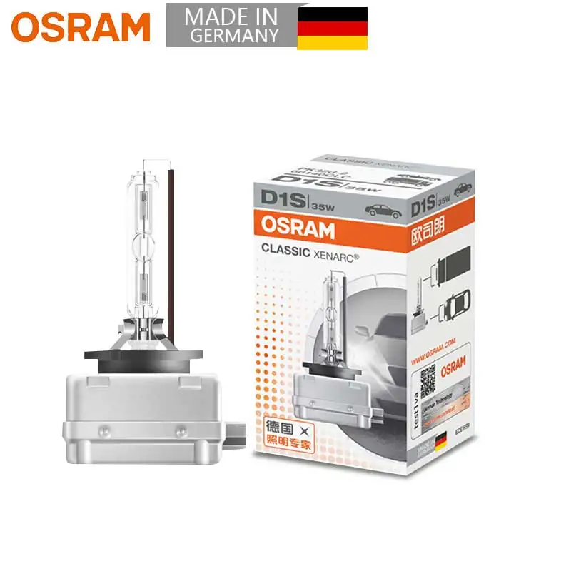 Фото Классическая головная фара OSRAM D1S 66140CLC 35 Вт 4200K, немецкая головная Фара OEM для Audi BMW Volkswagen 66140 1X №1