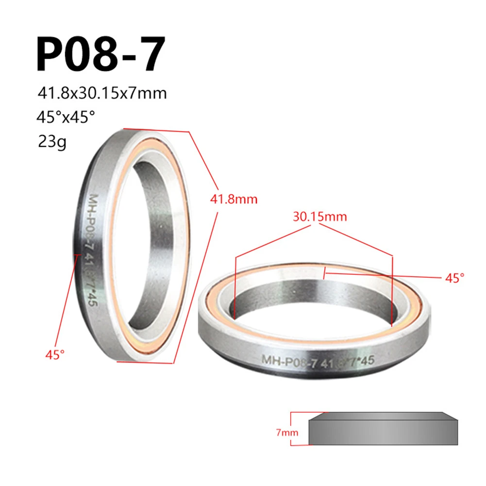 

MTB Road Bicycle Headset Bearings 1.5 1 1/8inch 45/36 Angle Bicycle Part 38/39/41/44/49/52mm Repair Steel Bike Accessories