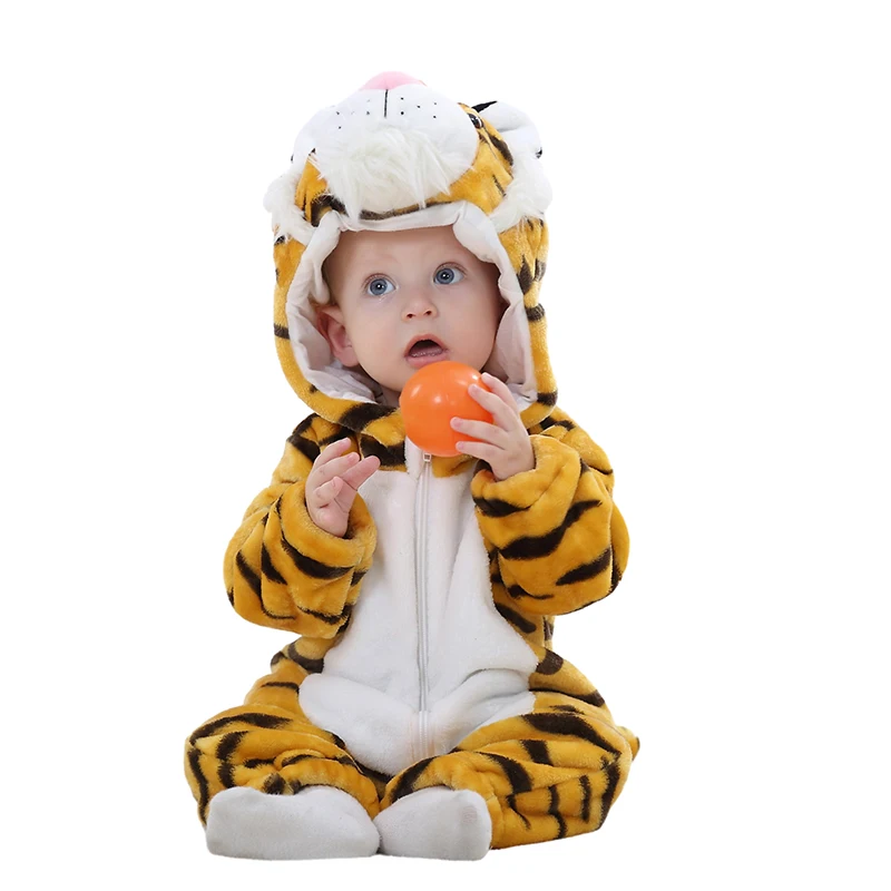 

YILEEGOO Baby Animal Costume Winter Warm Lion Cat Squirrel Dog Hooded Romper Christmas Cosplay Jumpsuit