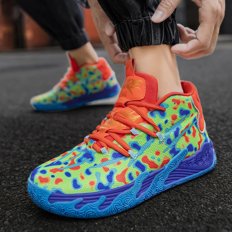 Luxury Brand Basketball Shoes Men Women Basketball Sneakers Designer Training Sneaker High Top Men Non-slip Sports Boots Man