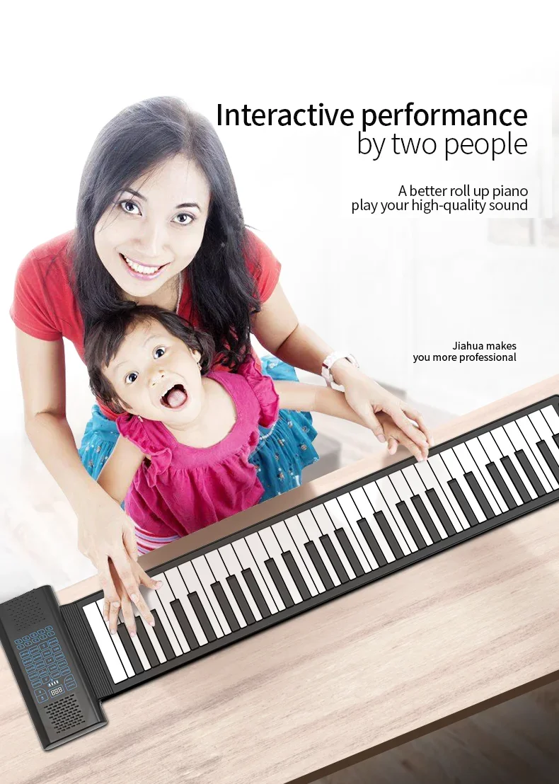 Mini Portable For Gifts Piano Hot Sale Portable Roll Up Piano E-Portable 88 Keys Hand Roll Folding Soft Electron Organ