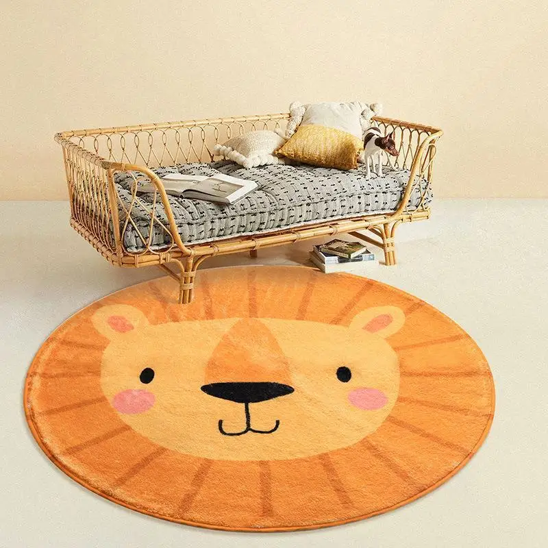 

Rug Imitation Cashmere Children Room Round Carpet Bedroom Carpet Bed Front Blanket Household Room Sofa Coffee Table Floor Mat