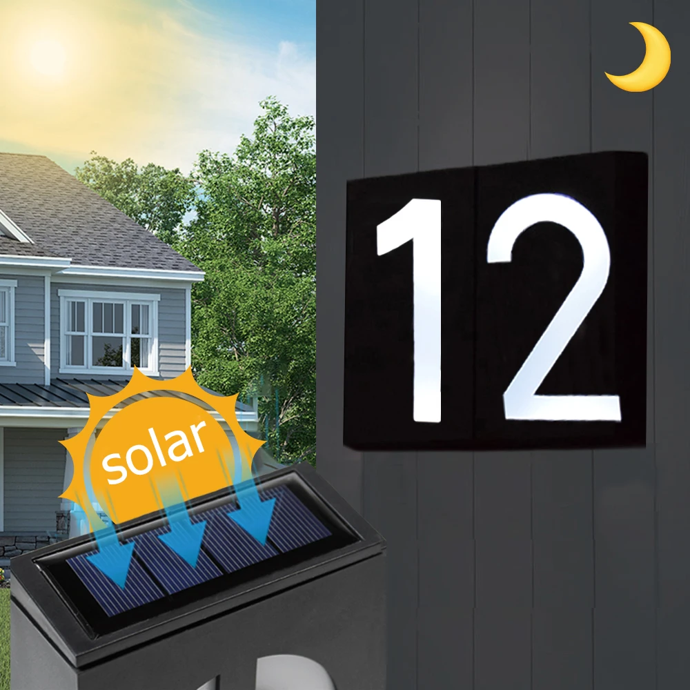 house number porta exterior doorplate digital flat number sign 02