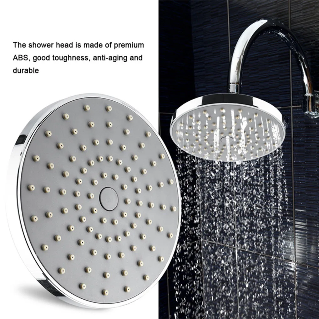 Rainfall Shower Head RecabLeght Bathroom Showerhead Round And Square Spa Top Spray Nozzle Adjustable Bath Accessories