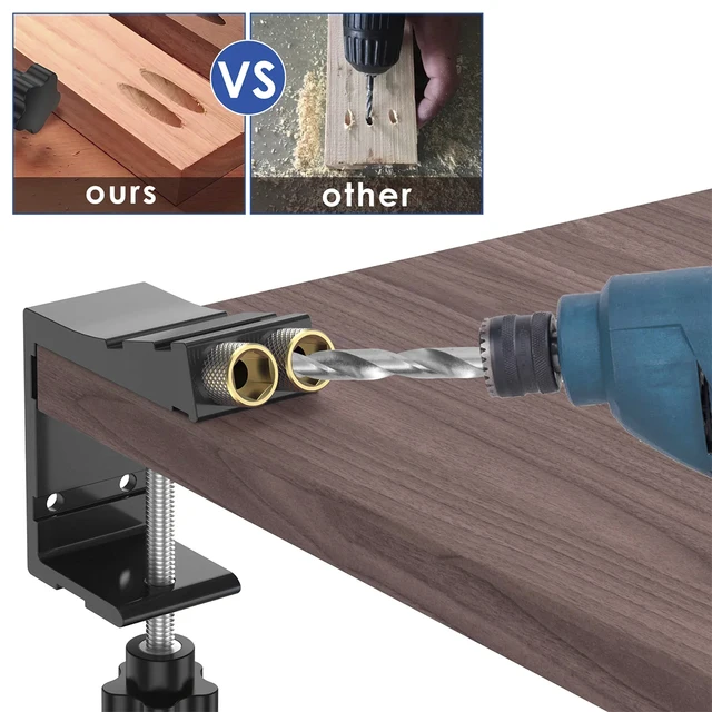 Kit Maschere Fori Tascabili 3in1 - Lega Alluminio, Per Lavorazione Legno - Foto 11