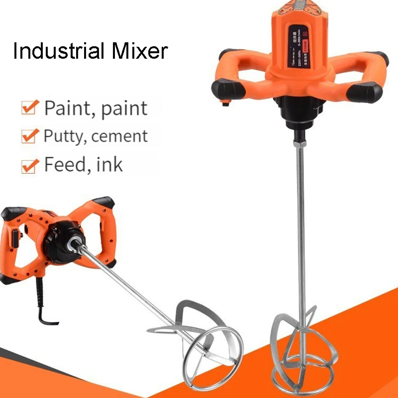 6GearAdjustableSpeedIndustrialGradeMixer2100WHandheldPaint
