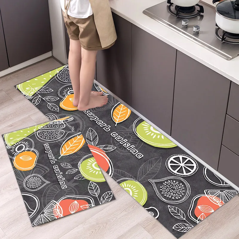 Oilproof Kitchen Rug Anti-Slip Bathroom Bath Floor Carpet Home Living Room  Rug Entrance Door Mat Kitchen Mats Waterproof Modern - AliExpress