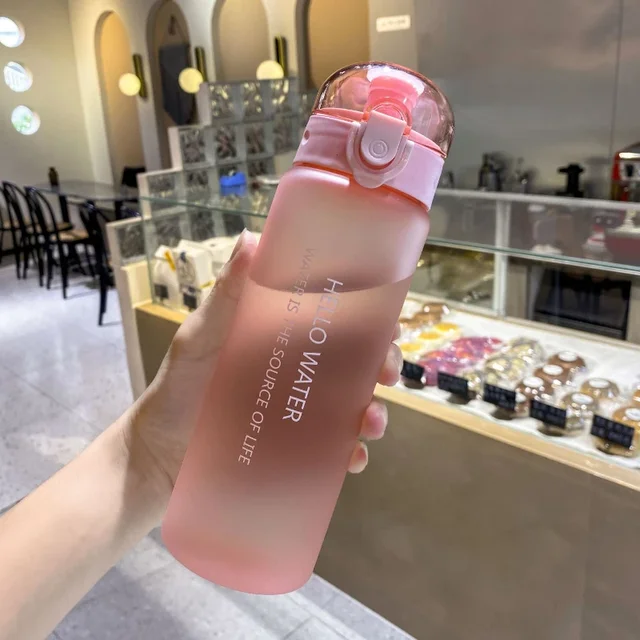 780/1000ml Plastic Water Bottle for Drinking Portable Sport Tea Coffee Cup Kitchen Tool Kids Water Bottle for School Transparent 4