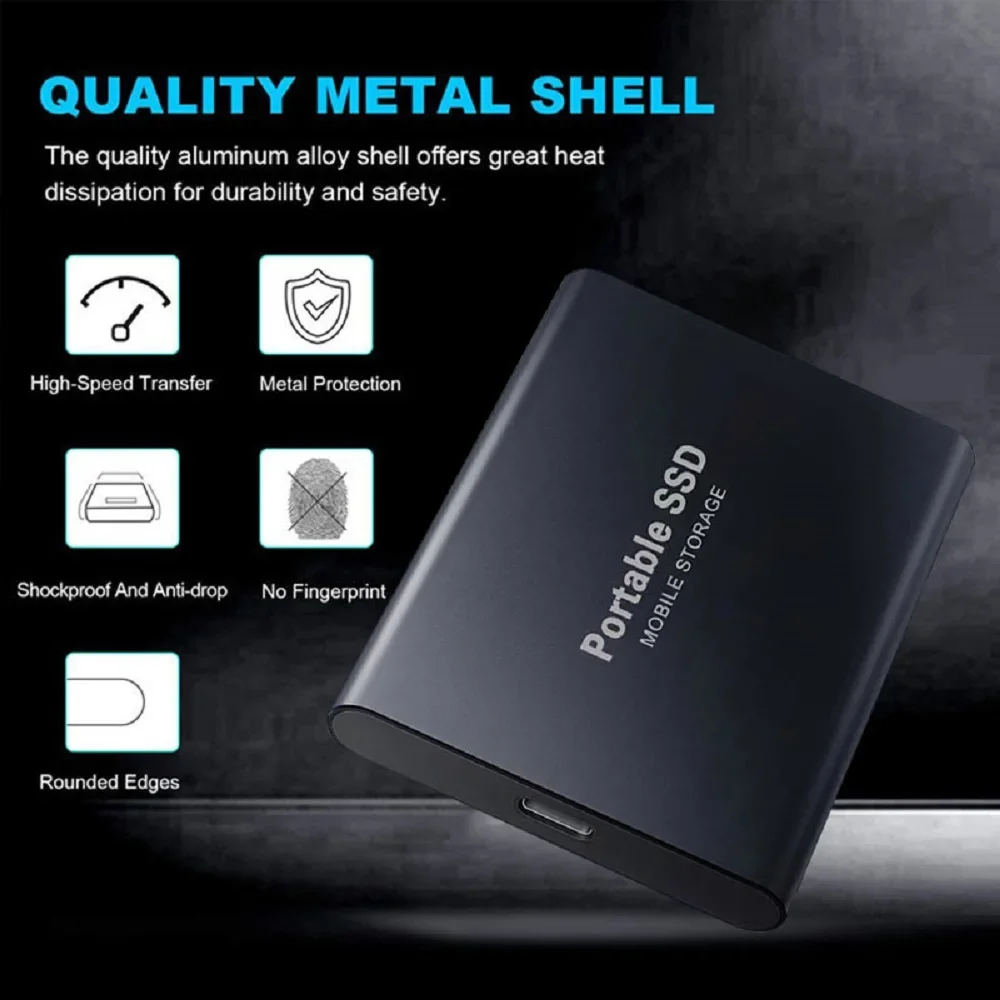 고속 외장 솔리드 스테이트 드라이브, 휴대용 외장 하드 드라이브, SSD 2TB 외장 하드 디스크, 노트북 맥 PS5 용
