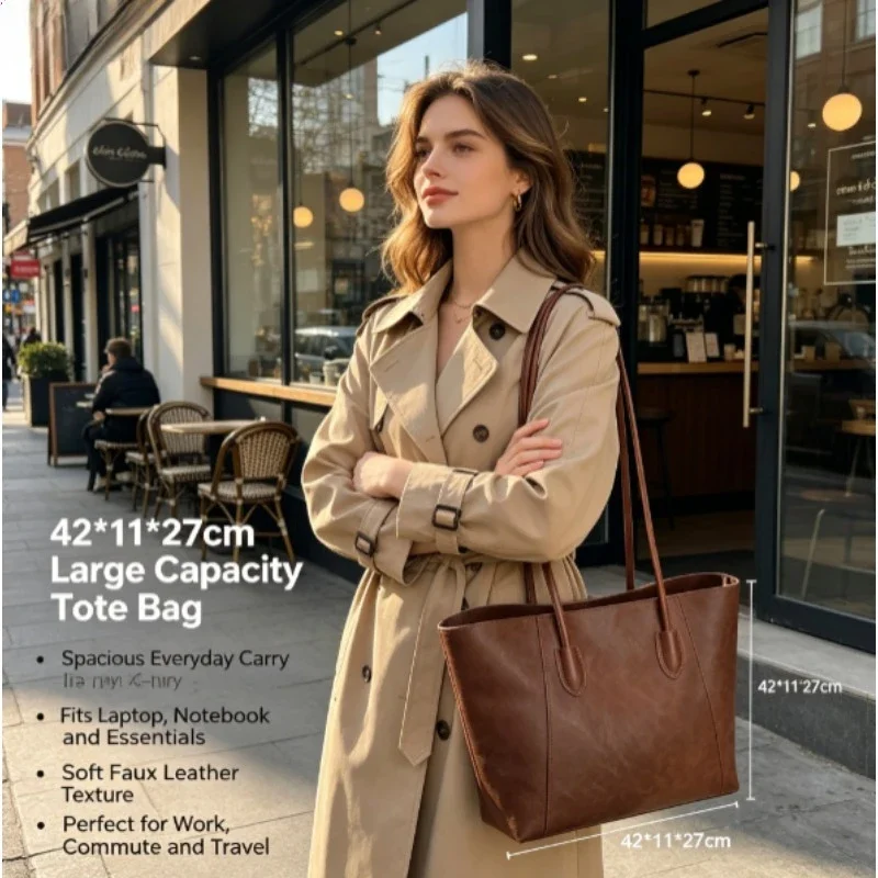 Maillard Tote Bag Women's 2026 New High-end Retro Shoulder Bag Large-capacity Tote Bag Commuter Bag