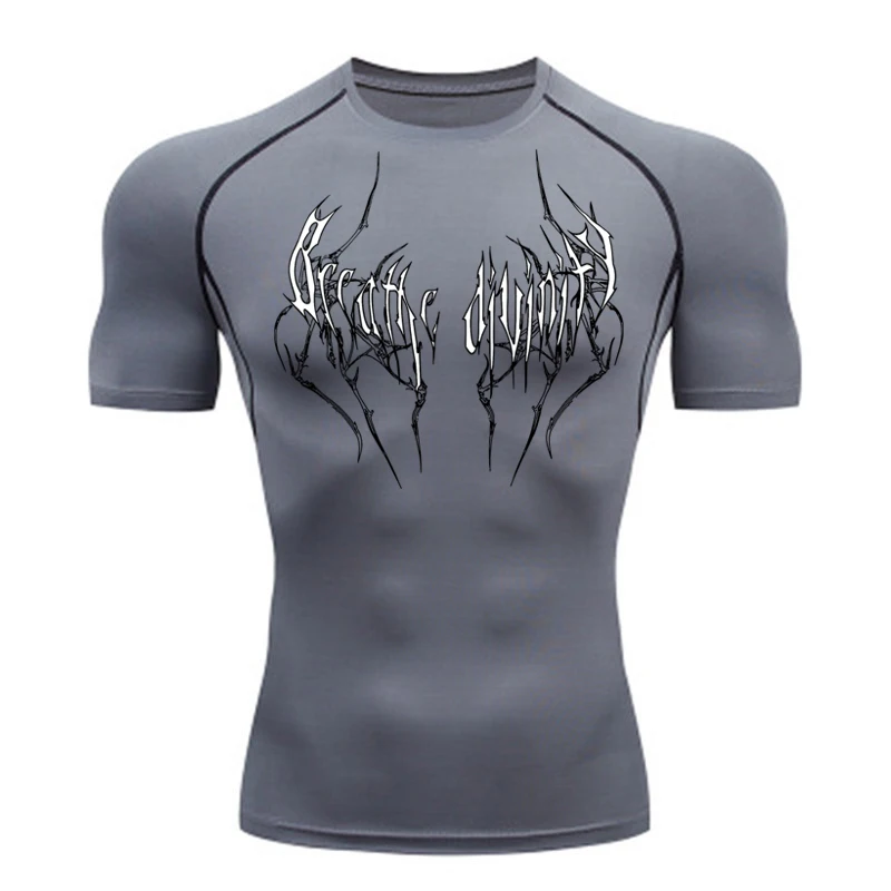 Compression T Shirt Y2K Men&rsquo;s Fitness Sport Running Quick Dry Tops