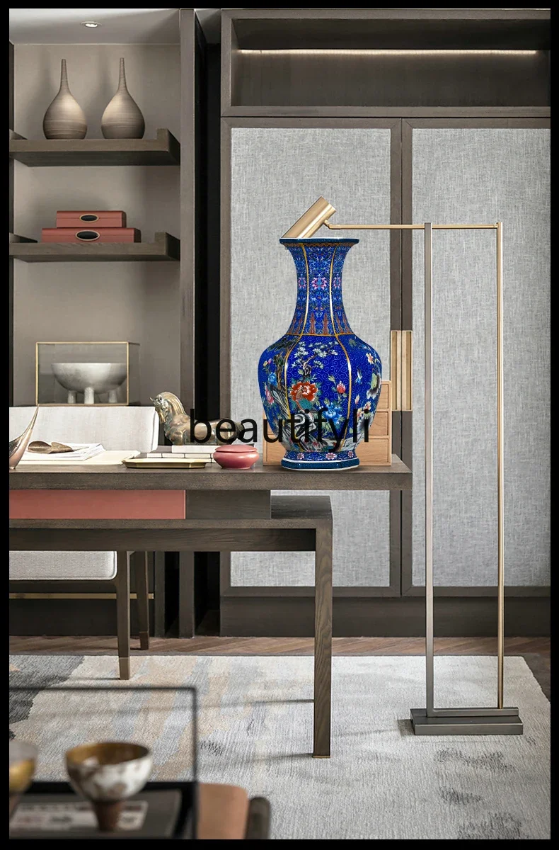 Jingdezhen ceramic cloisonne enamel vase antique home living room new Chinese flower arrangement ornament - Image 6