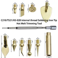 Heat Insert Nut Iron Tip Trimming kit C210/TS21/HS-02B Internal Thread Soldering Iron Tip 3D Print Modify Finishing Tool Brass - Image 3