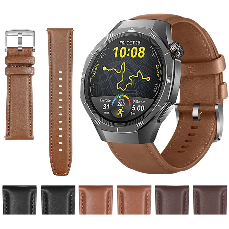 Premium Genuine Leather Watchband with Steel Pin Buckle - High-Quality Wrist Belt Bracelet