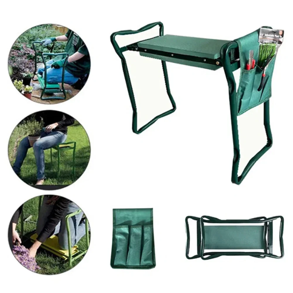 Heavy Duty Upgraded Garden Kneeler Thicken Seat Padded Kneeling Stool Indoor Outdoor 150KG Load Portable Folding Fishing Chairs