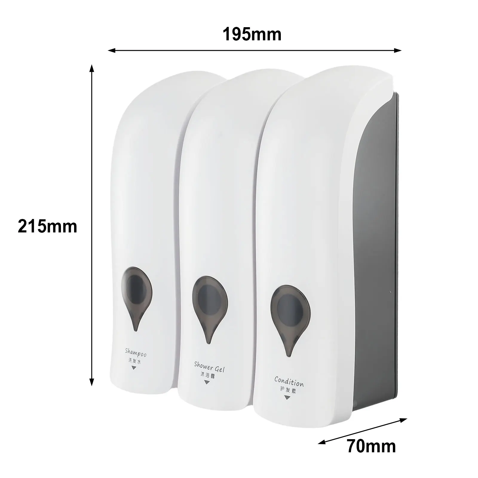 

Надежный настенный дозатор для мыла, многоразовые бутылки без сверления, современное решение для вашей ванной комнаты