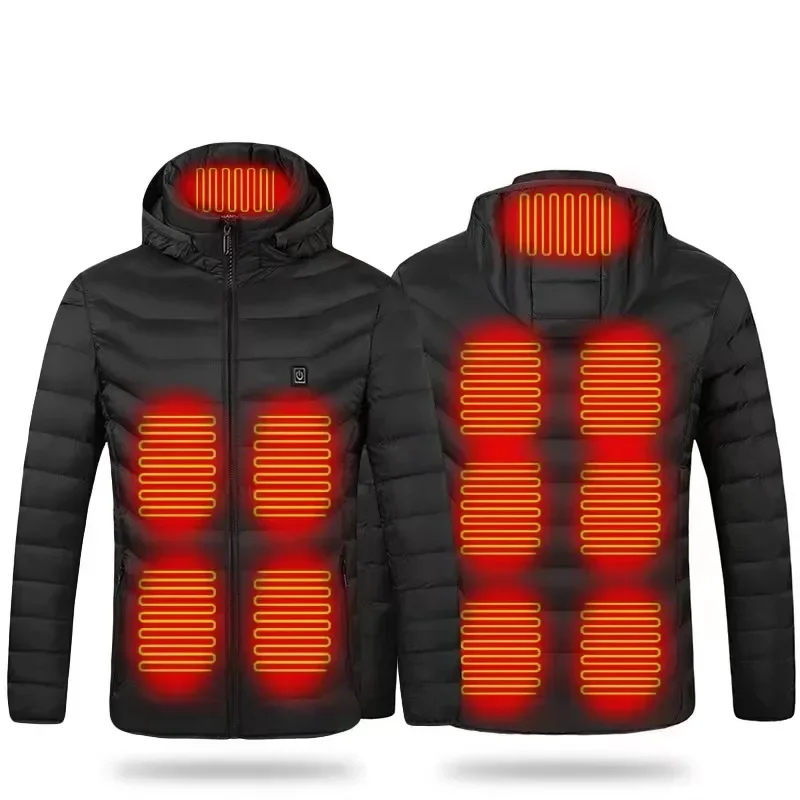 thumbnail image 1 of Chaqueta calefactable de 11 áreas para hombre y mujer, chaquetas calefactoras eléctricas de invierno para exteriores con USB, abrigo térmico deportivo cálido, ropa, chaleco calentable, 1 of 5