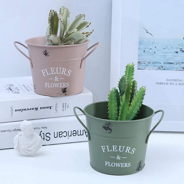 Vintage Elegáns Virág Váza Ón Kancsó Fém Vas Virágok Vödör Edények Otthoni Esküvői Party Kerti Dekoráció - Image 2