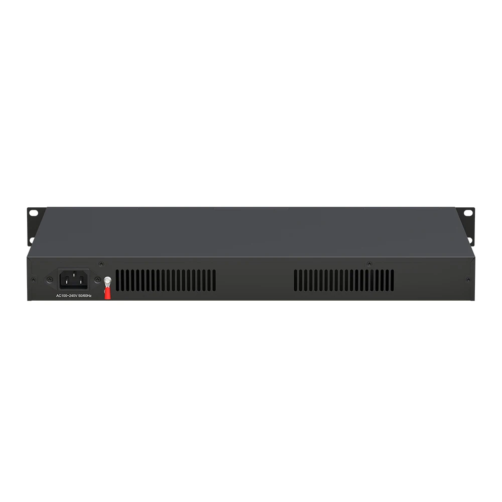 불스컴 24포트 관리형 PoE++ 스위치 (4개 기가비트 업링크, L3 QoS, 802.3at/bt, 370W 예산 지원)